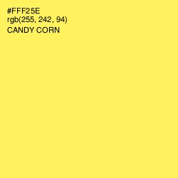 #FFF25E - Candy Corn Color Image